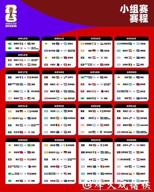 2026世界杯淘汰赛赛程全解析